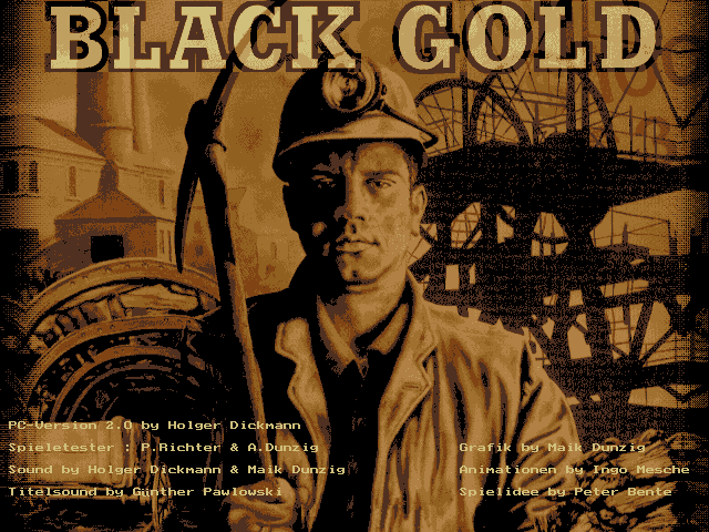 Black Gold (DOS) screenshot: Title Screen