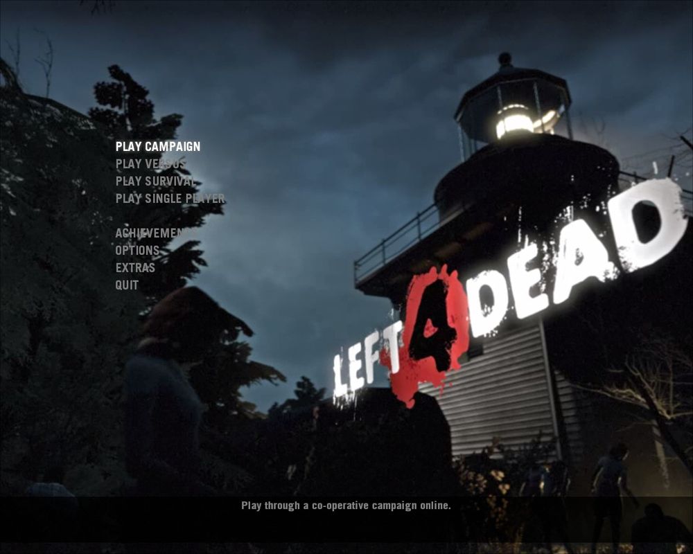Left 4 Dead (Windows) screenshot: The April 21, 2009 update also included a new menu screen.