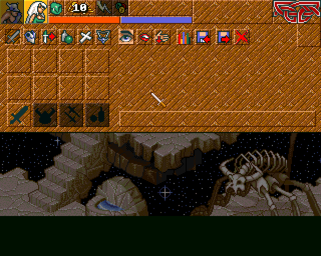 Heimdall 2: Into the Hall of Worlds (Amiga) screenshot: Inventory