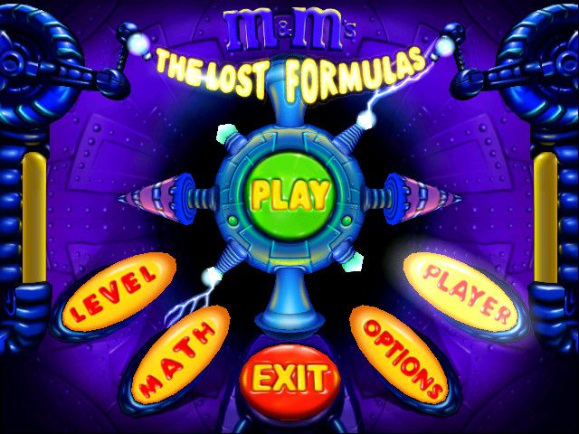 M&M's: The Lost Formulas (Windows) screenshot: Title and main menu