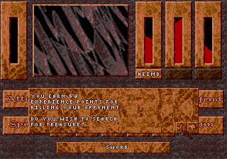 Heimdall (SEGA CD) screenshot: Beat an enemy.
