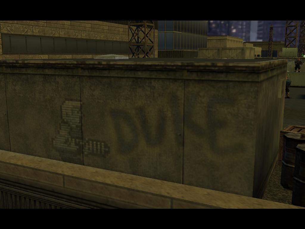 Duke Nukem: Manhattan Project (Windows) screenshot: Nice touch! (Duke from Duke Nukem II, from the 1st level)