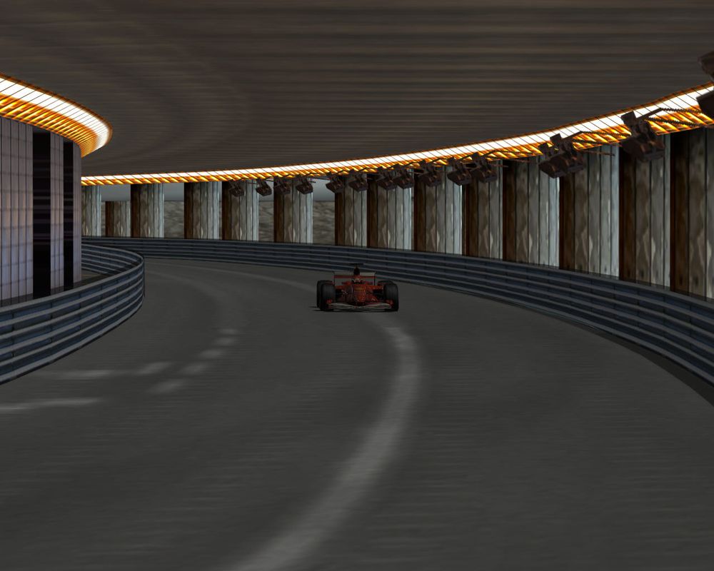Grand Prix 4 (Windows) screenshot: Inside a tunnel at Monaco.