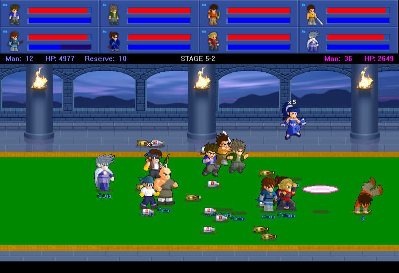 Little Fighter 2 (Windows) screenshot: A Team.