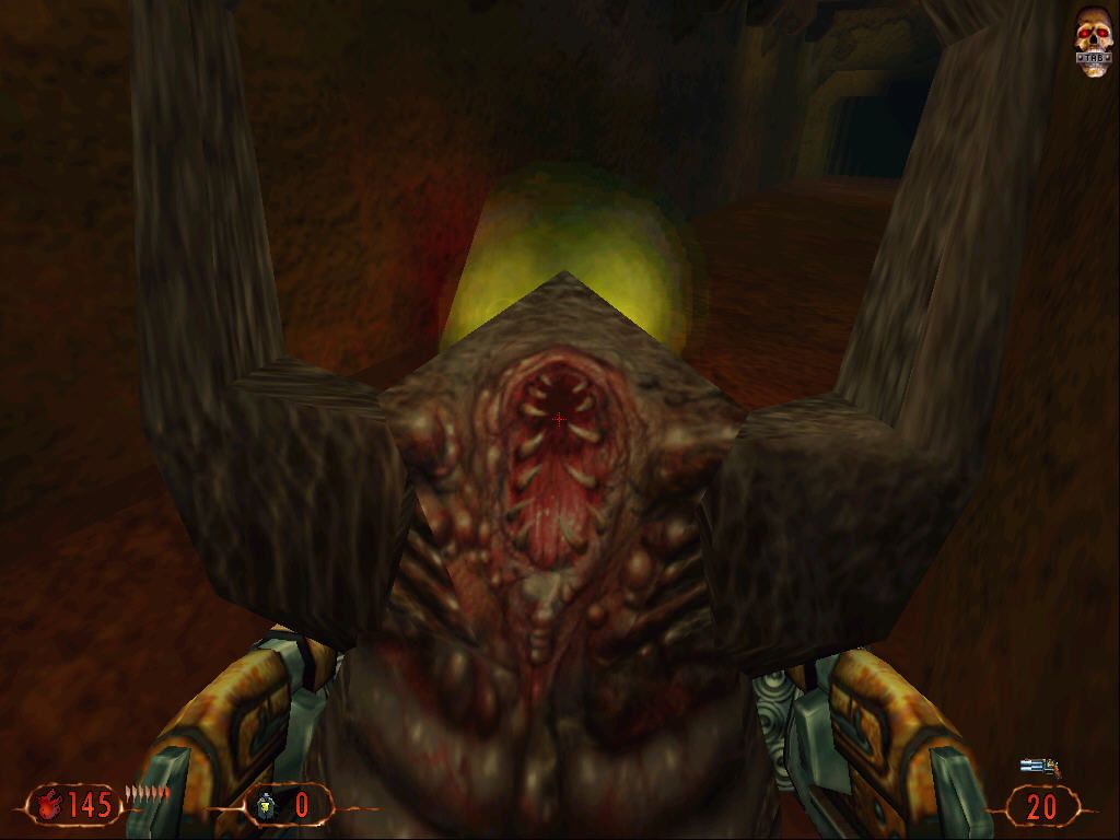 Blood II: The Chosen (Windows) screenshot: Get off my face!