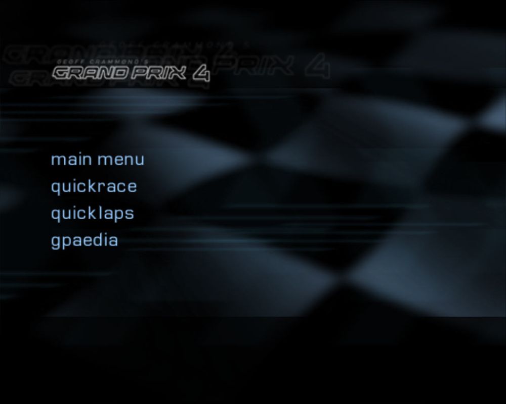 Grand Prix 4 (Windows) screenshot: Grand Prix 4 menu.