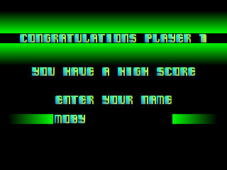 Double Bobble 2000 (Atari ST) screenshot: Game Over but enough points collected to reach the high-score table