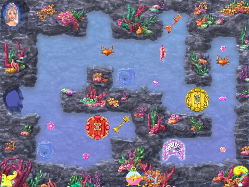 Barbie Mermaid Adventure (Windows) screenshot: One of the mazes