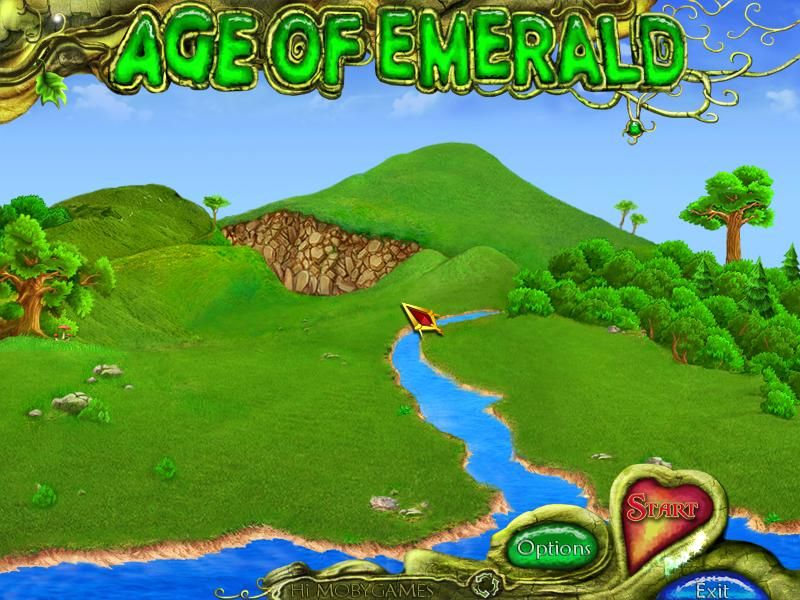 Age of Emerald (Windows) screenshot: Title screen and main menu