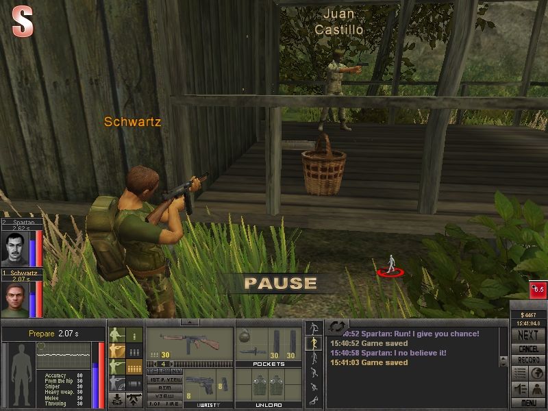 7.62 (Windows) screenshot: Flanking an enemy is of course a good tactic.