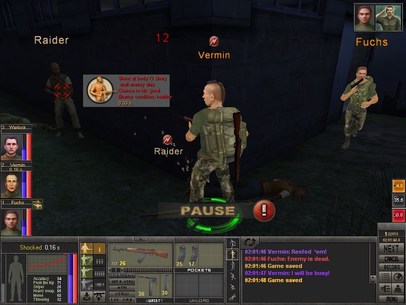 7.62 (Windows) screenshot: Close quarters combat tends to be somewhat chaotic.