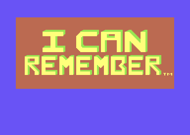 Fisher-Price I Can Remember (Commodore 64) screenshot: Title Screen
