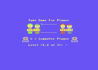Fisher-Price I Can Remember (Commodore 64) screenshot: Player Setup