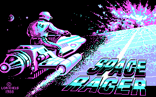 Space Racer (DOS) screenshot: Title Screen