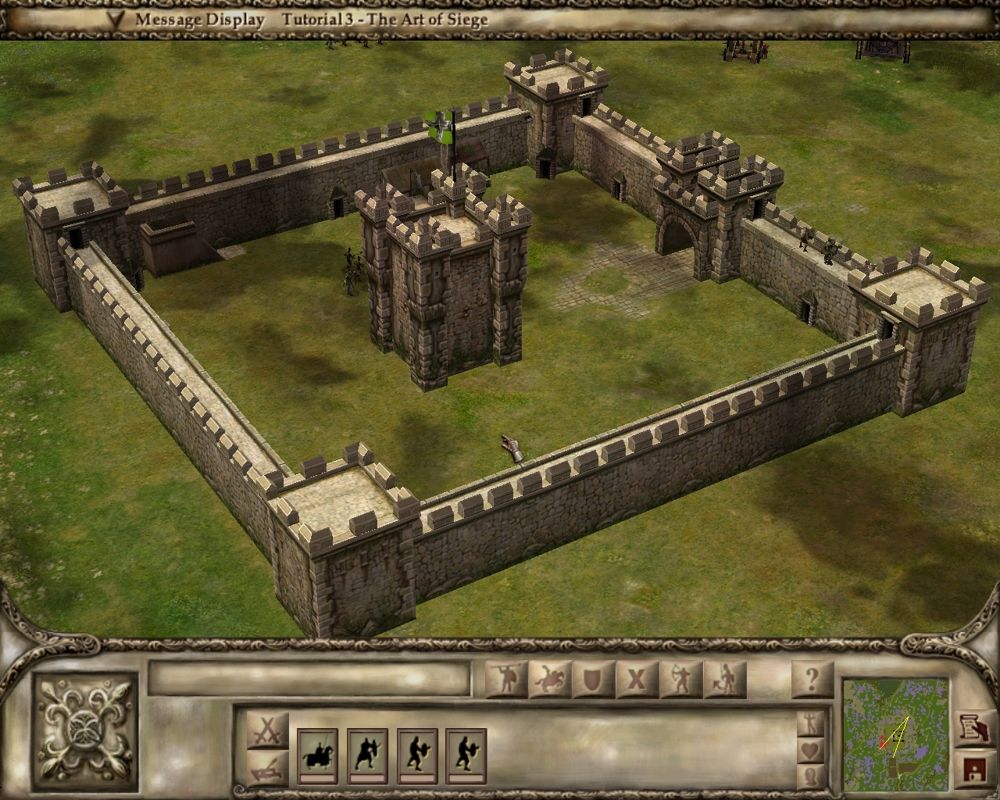 Lords of the Realm III (Windows) screenshot: The tutorial teaches you the basics of siege