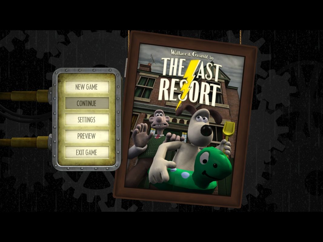 Wallace & Gromit in The Last Resort (Windows) screenshot: Main Menu