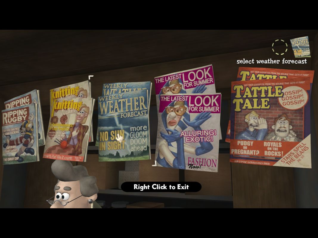 Wallace & Gromit in The Last Resort (Windows) screenshot: Each of these could be real.