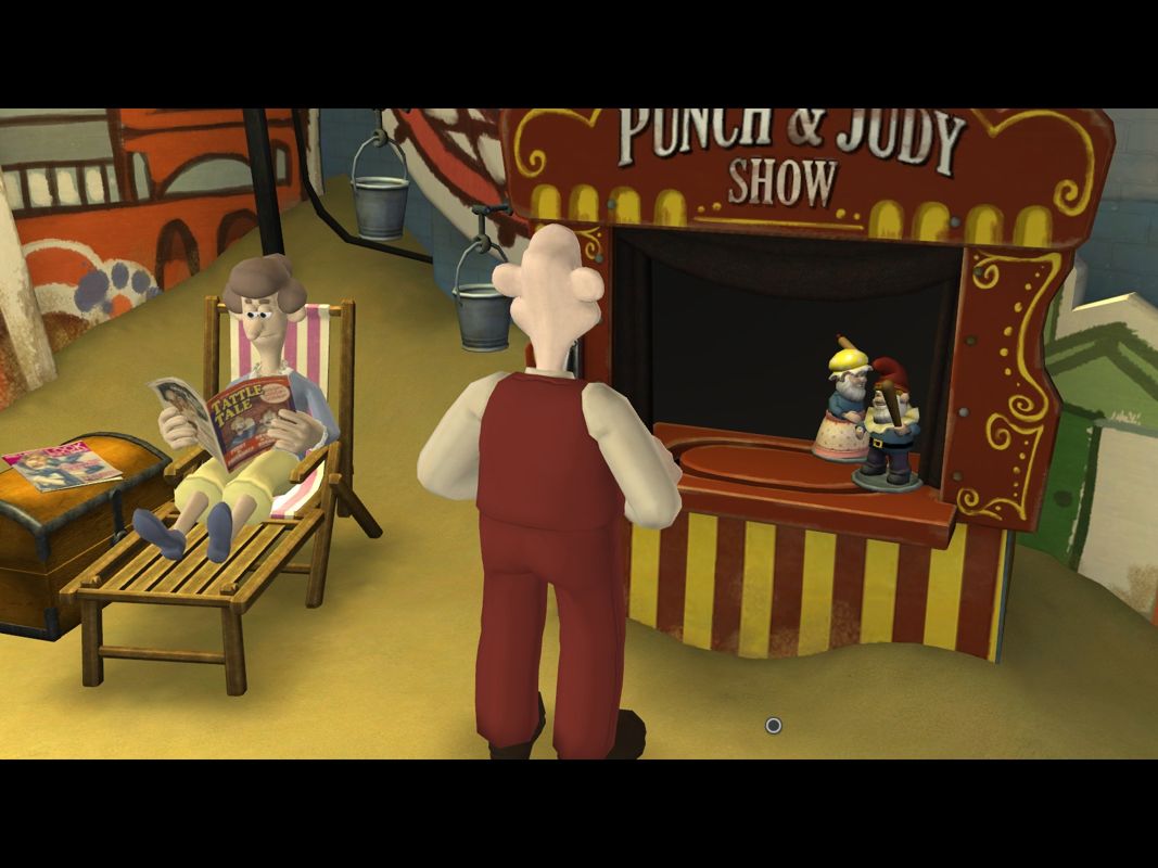 Wallace & Gromit in The Last Resort (Windows) screenshot: To entertain the guests: The Punch & Judy Show.