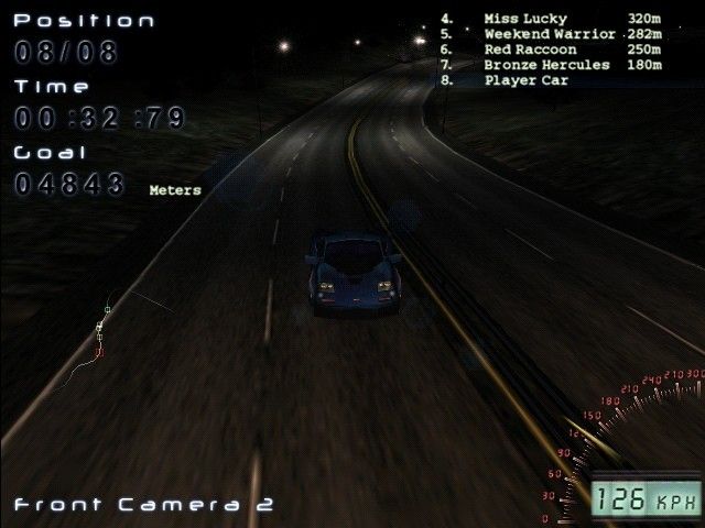 Midnight Racing (Windows) screenshot: Some cameras have more an aesthetic use, rather than a functional one.