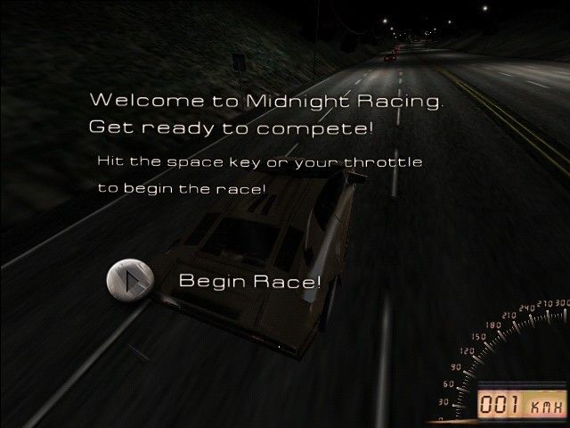 Midnight Racing (Windows) screenshot: A race about to start.