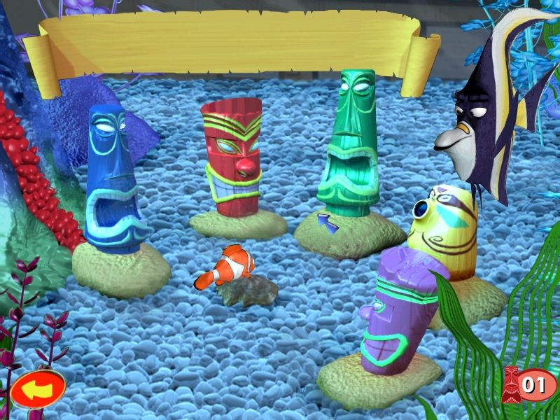 Disney•Pixar Finding Nemo (Windows) screenshot: Speed swimming school mini-game