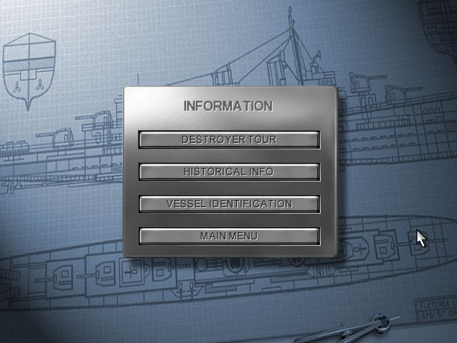 Destroyer Command (Windows) screenshot: Information Menu Screen