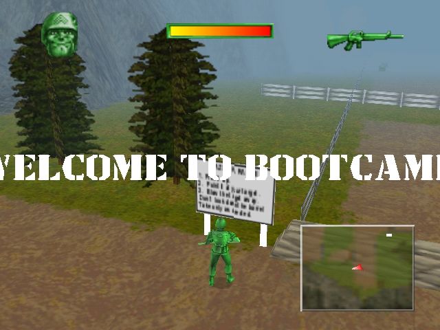 Army Men: Sarge's Heroes (Windows) screenshot: Welcome to the Boot Camp