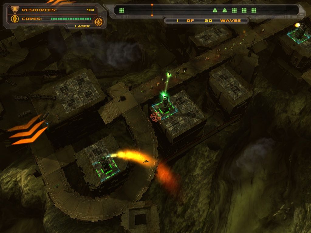 Defense Grid: The Awakening (Windows) screenshot: The beginning of a mission in an abandoned city setting