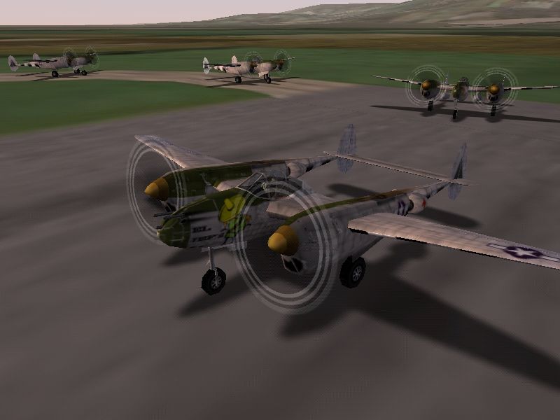 Jane's Combat Simulations: Attack Squadron (Windows) screenshot: American P-38J "Lightning" Squadron