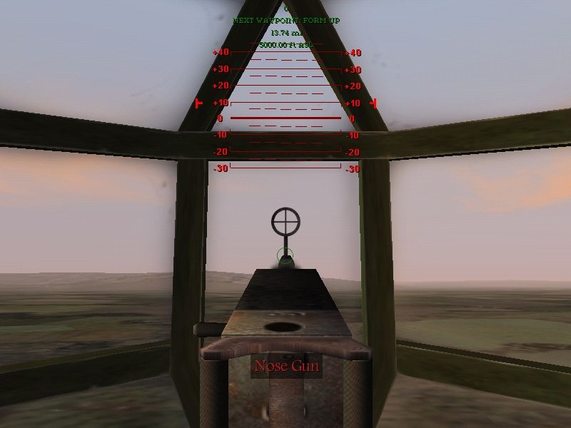 Jane's Combat Simulations: Attack Squadron (Windows) screenshot: View from the nose gun