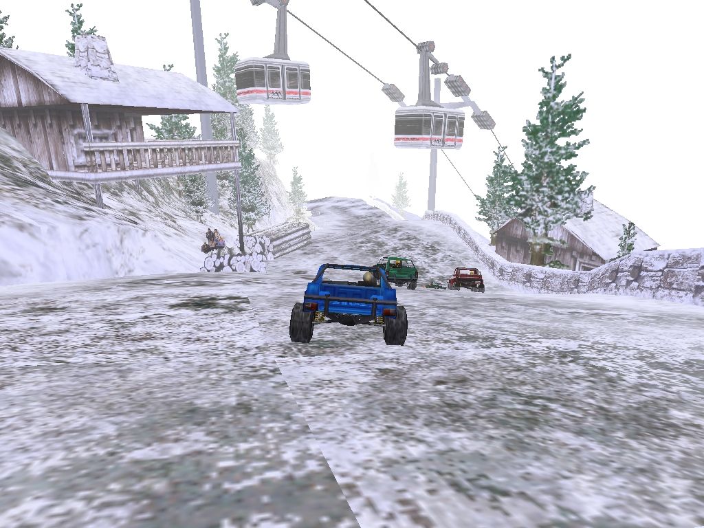 Off-Road Redneck Racing (Windows) screenshot: Icy road
