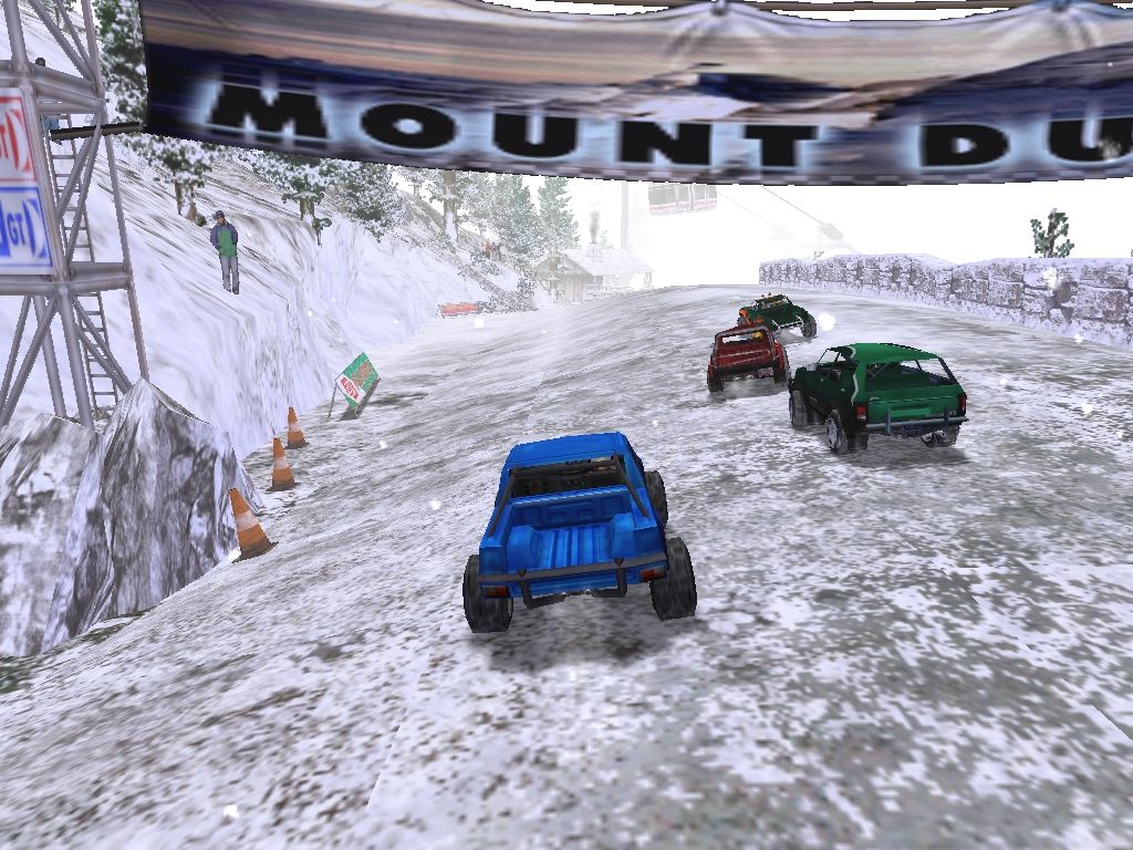 Off-Road Redneck Racing (Windows) screenshot: Mount Dubon at winter