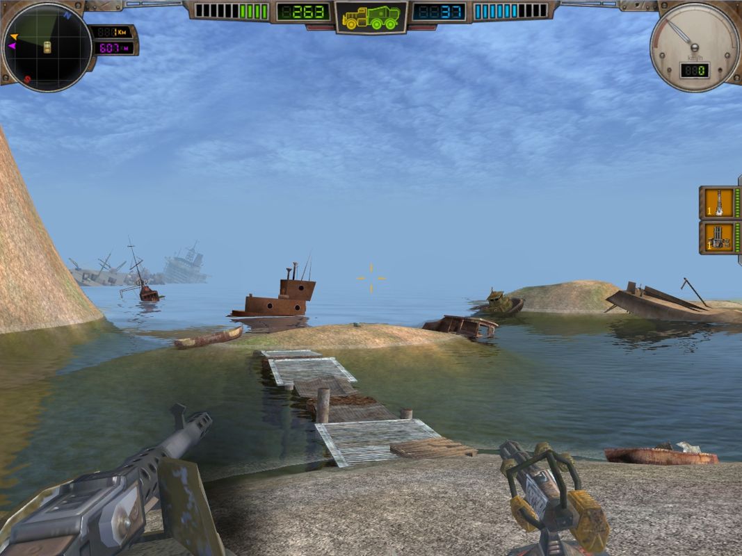 Hard Truck: Apocalypse - Rise of Clans (Windows) screenshot: Down on the coast