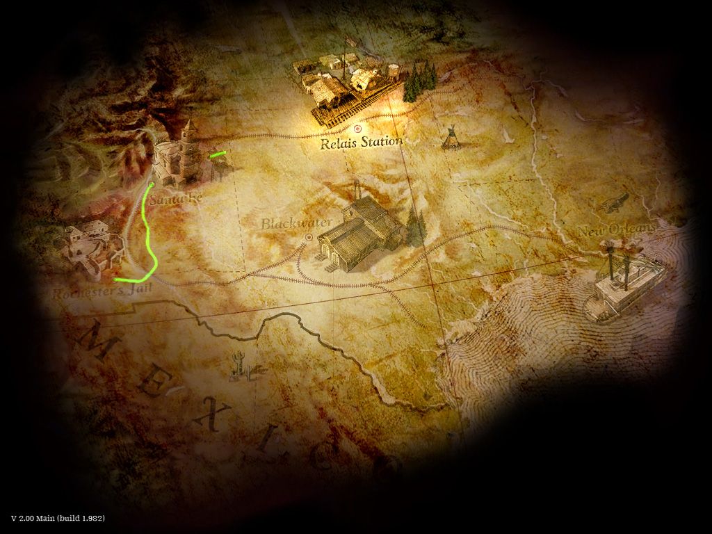 Helldorado (Windows) screenshot: Map of the game
