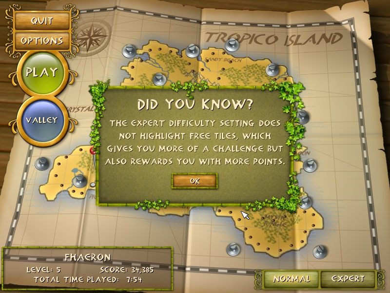 Tropico Jong (Windows) screenshot: You can play in two difficulty modes