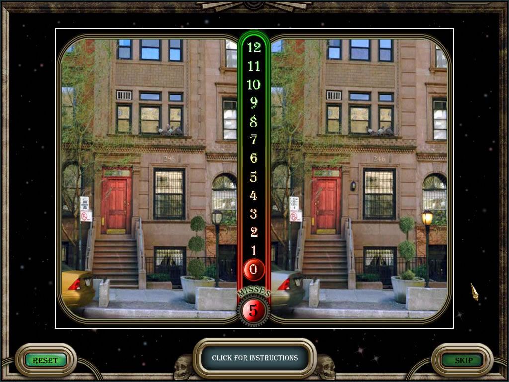3 Cards to Midnight (Windows) screenshot: Spot the twelve differences between the pictures.