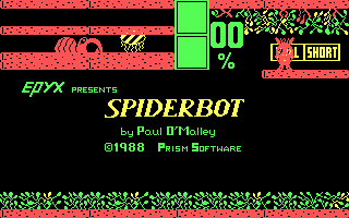 Spiderbot (PC Booter) screenshot: Title screen