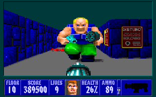 Spear of Destiny (DOS) screenshot: One of Big Bosses, and heavily armed.