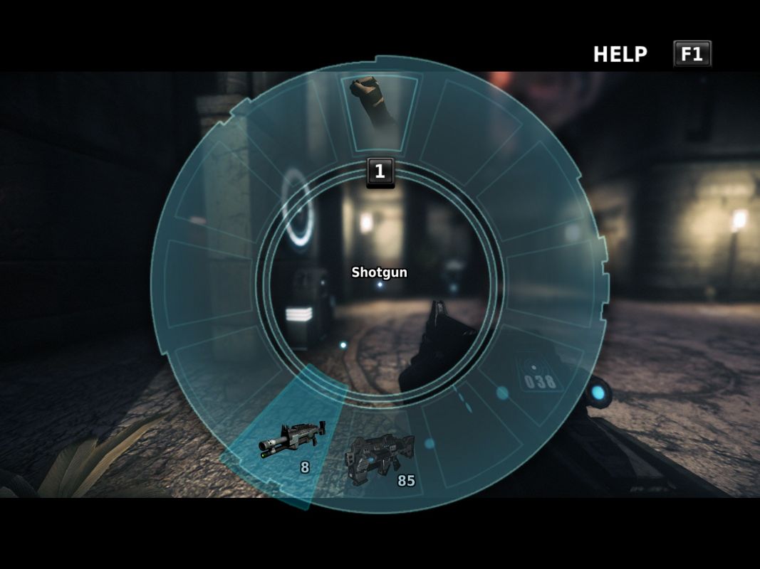 The Chronicles of Riddick: Assault on Dark Athena (Windows) screenshot: Choose your weapon.