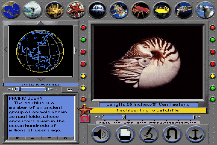 Undersea Adventure (DOS) screenshot: Nautilus