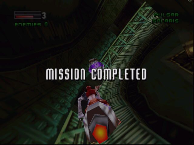 Forsaken 64 (Nintendo 64) screenshot: Mission completed!
