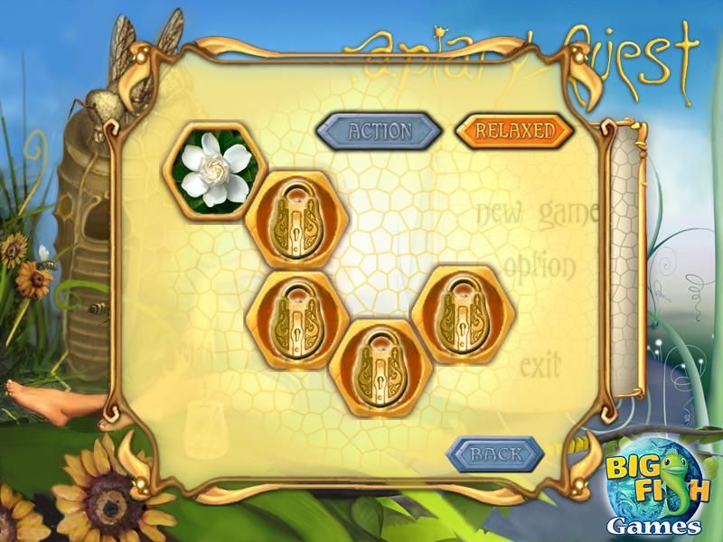 Apiary Quest (Windows) screenshot: Select what level to start. All but the first are locked at the beginning.