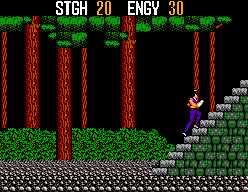 SpellCaster (SEGA Master System) screenshot: Climbing up steps