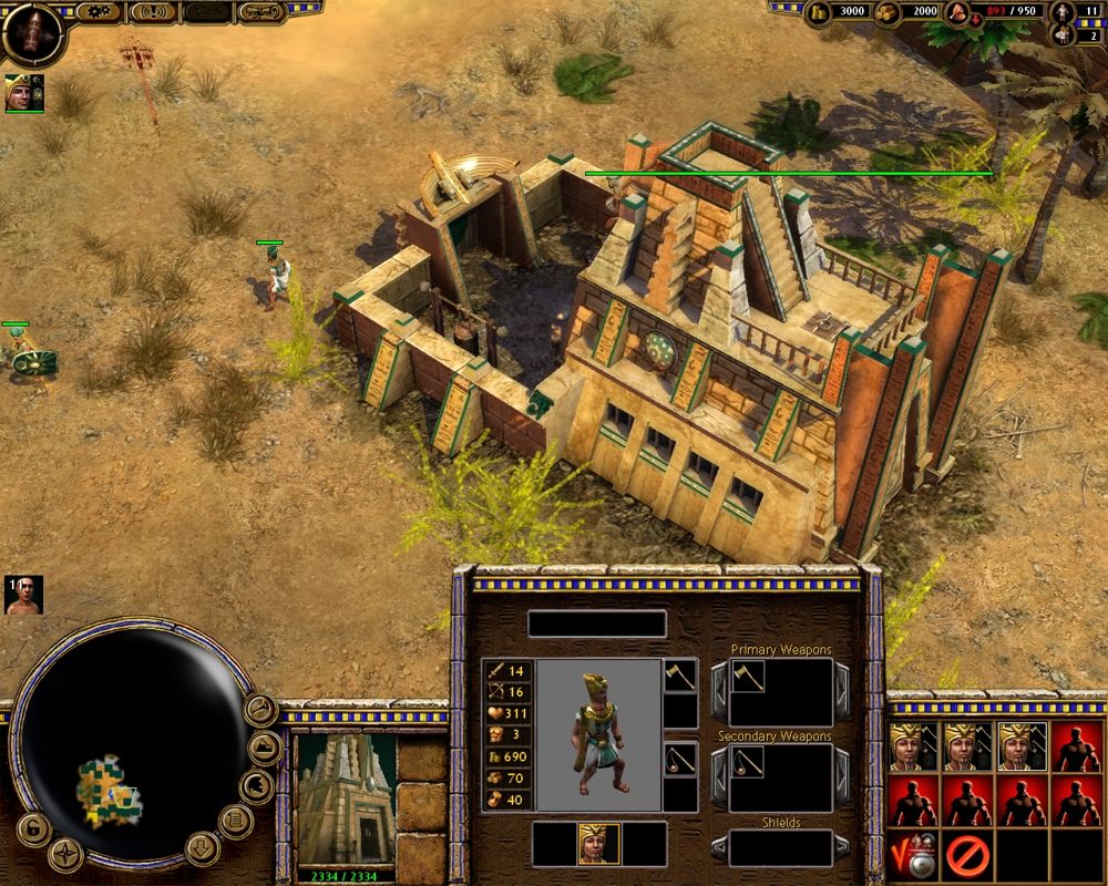 Ancient Wars: Sparta (Windows) screenshot: On the barracks you can set up your soldiers