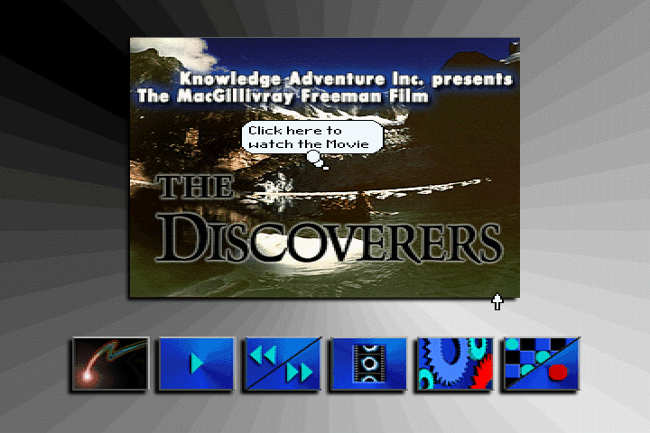 The Discoverers (DOS) screenshot: Main menu