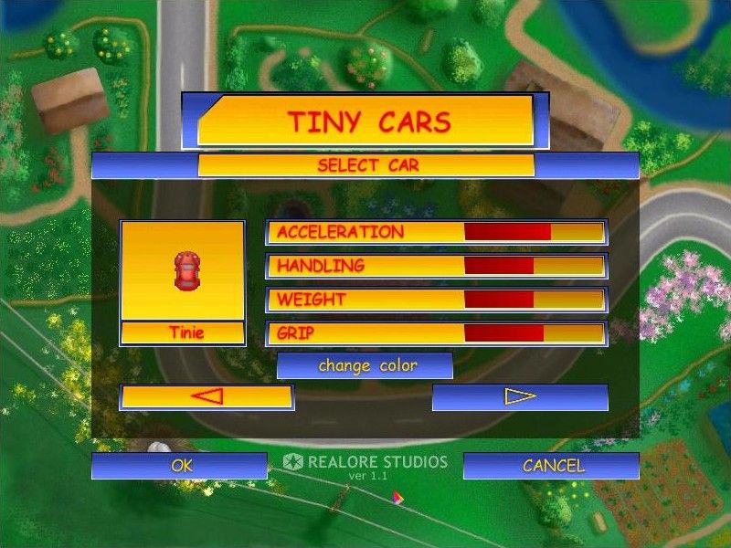 Tiny Cars (Windows) screenshot: Choose your car