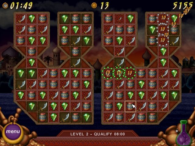 Legend of Aladdin (Windows) screenshot: Level 2 almost finished