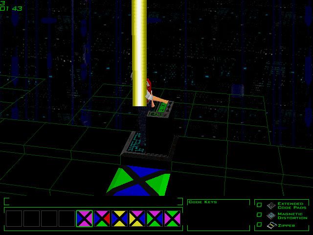 Tracer (Windows) screenshot: Beaming out of the level