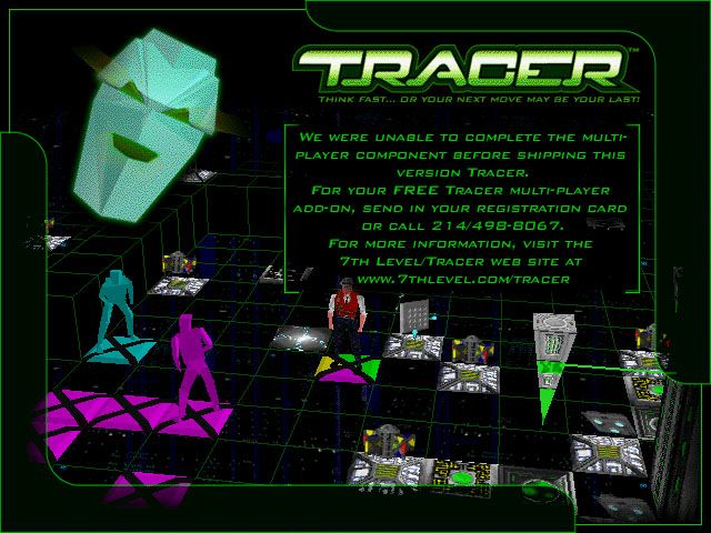 Tracer (Windows) screenshot: A multiplayer option is allegedly forthcoming