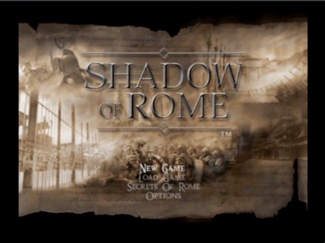 Shadow of Rome (PlayStation 2) screenshot: Main Title/Main Menu